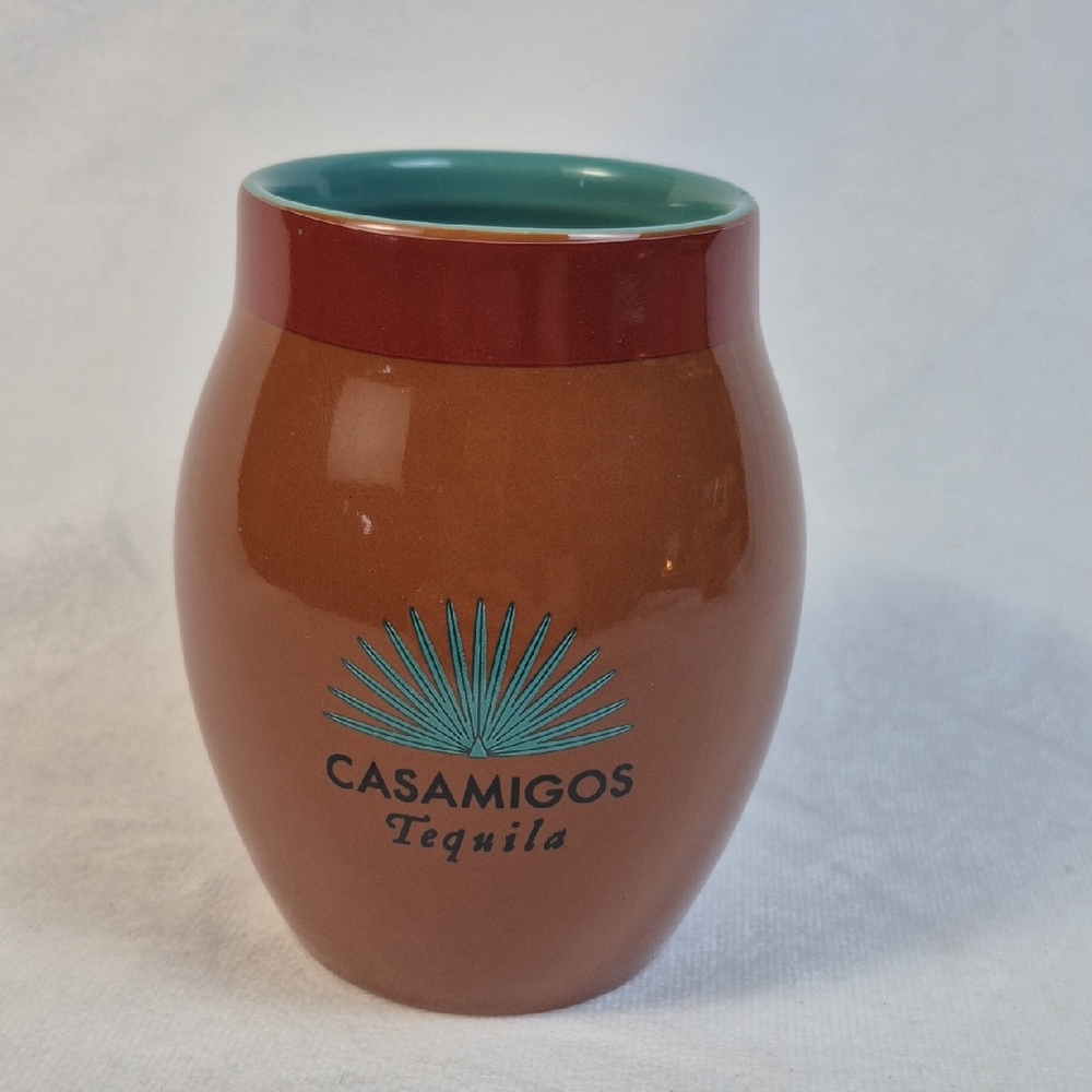 Casamigos Tequila Cantarito Ceramic Tumbler Vase Pottery Barrel 12 oz Cup (1)